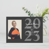 Nurse Foto 2023 Abschluss Black Ankündigung (Stehend Vorderseite)