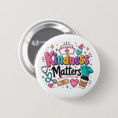 Nurse Freundlichkeit zählt Button (Vorne & Hinten)