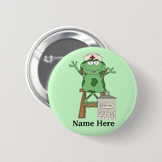 Nurse Frog Button (Vorne & Hinten)