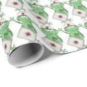 Nurse Frog Cartoon Packpapier (Rolleneckpunkt)