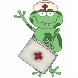 Nurse Frog Skulptur<br><div class="desc">Entwurf von Cheryl Seslar unter www.digiwebstudio.com</div>
