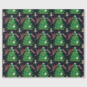 Nurse Frohe Weihnachtsbaum Rentier Nurse Niedlich Geschenkpapier (Flach)