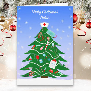 Nurse Frory Christmas Tree mit Krankenpflegern Karte