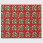 Nurse Frory Christmas Tree Red Background Geschenkpapier (Flach)