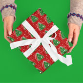 Nurse Frory Christmas Tree Red Background Geschenkpapier