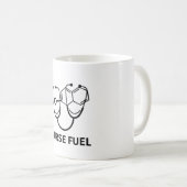 Nurse Fuel Caffeine Molecule Stethoscope Minimalis Kaffeetasse (VorderseiteRechts)