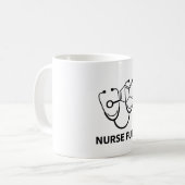 Nurse Fuel Caffeine Molecule Stethoscope Minimalis Kaffeetasse (Vorderseite Links)
