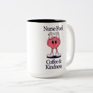 Nurse Fuel - Kaffee- und Kindesdesign Zweifarbige Tasse
