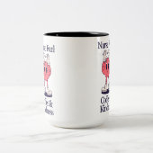 Nurse Fuel - Kaffee- und Kindesdesign Zweifarbige Tasse (Mittel)