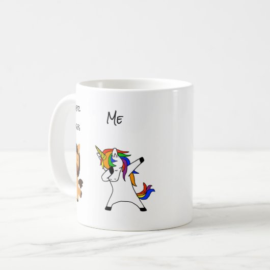 Nurse Funny Dabbing Einhorn Pferd Kaffeetasse (Vorderseite Links)