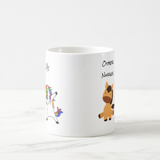 Nurse Funny Dabbing Einhorn Pferd Kaffeetasse (Mittel)