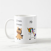 Nurse Funny Dabbing Einhorn Pferd Kaffeetasse (Links)