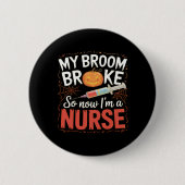 Nurse Funny Halloween Nursing Essential T - Shirt Button (Vorderseite)