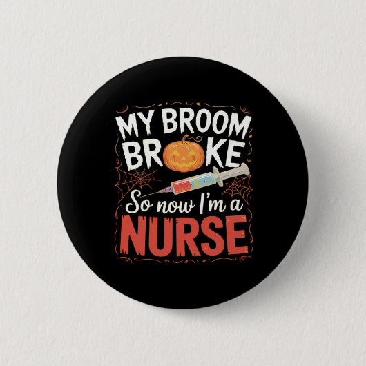 Nurse Funny Halloween Nursing Essential T - Shirt Button (Vorderseite)