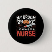 Nurse Funny Halloween Nursing Essential T - Shirt_ Button (Vorderseite)