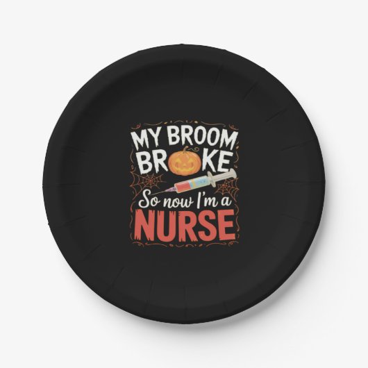 Nurse Funny Halloween Nursing Essential T - Shirt Pappteller (Vorderseite)