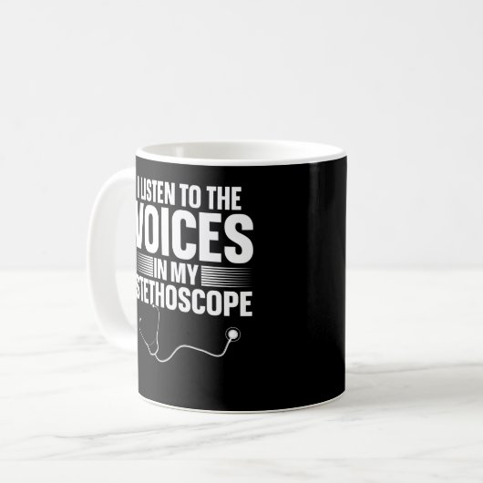 Nurse Funny Stethoscope Doctor Joke Kaffeetasse (Vorderseite Links)