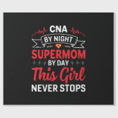 Nurse Geschenk CNA von der Nachtsupermutter Geschenkpapier (Flach)
