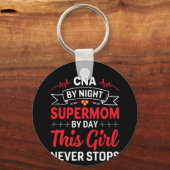 Nurse Geschenk CNA von der Nachtsupermutter Schlüsselanhänger (Vorderseite)