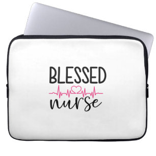 Nurse Geschenk gesegnete Krankenschwester Laptopschutzhülle