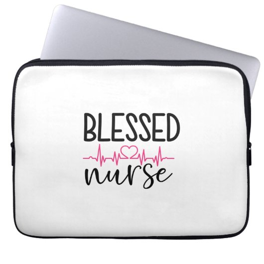 Nurse Geschenk gesegnete Krankenschwester Laptopschutzhülle (Vorderseite)