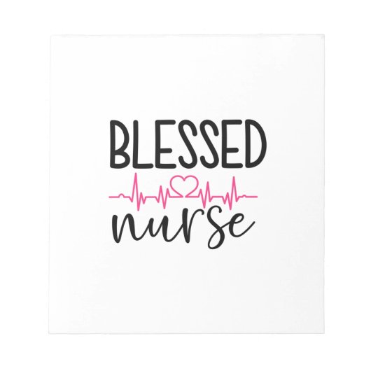 Nurse Geschenk gesegnete Krankenschwester Notizblock (Vorderseite)
