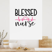 Nurse Geschenk gesegnete Krankenschwester Poster (Küche)