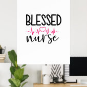 Nurse Geschenk gesegnete Krankenschwester Poster (Heimbüro)