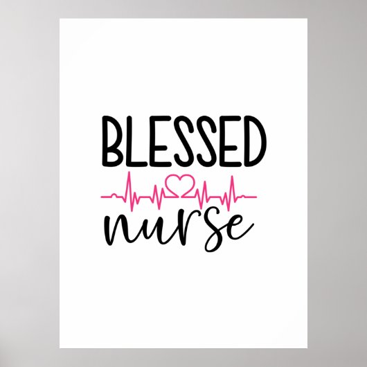 Nurse Geschenk gesegnete Krankenschwester Poster (Vorne)