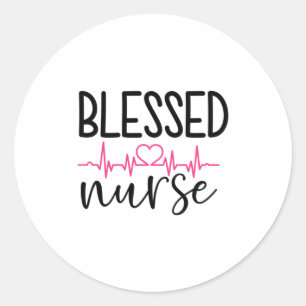 Nurse Geschenk gesegnete Krankenschwester Runder Aufkleber