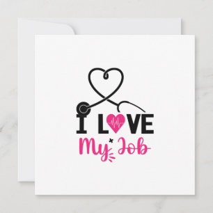 Nurse Geschenk ich Liebe meine Arbeit Feiertagskarte