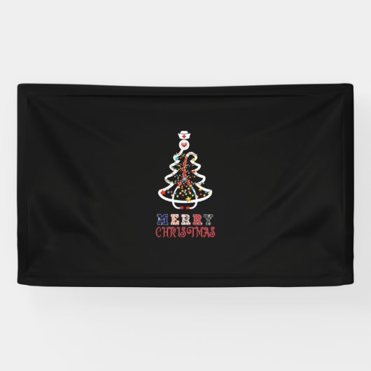 Nurse Geschenk Mery Christmas Banner (Horizontal)