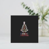 Nurse Geschenk Mery Christmas Feiertagskarte (Stehend Vorderseite)