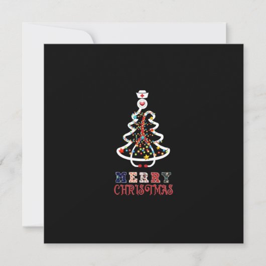 Nurse Geschenk Mery Christmas Feiertagskarte (Vorderseite)