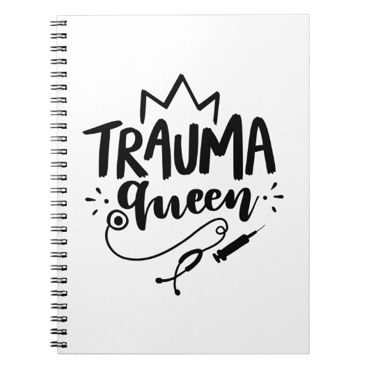 Nurse Geschenk Trauma Königin Notizblock (Vorderseite)