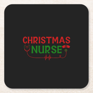Nurse Geschenk Weihnachtskrankheit Rechteckiger Pappuntersetzer