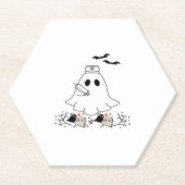 Nurse Ghost Cute Halloween Design Classic T-Shirt Untersetzer (Vorderseite)