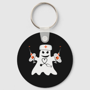 Nurse Ghost Lazy Halloween Kostüm Spaß Pflege RN Schlüsselanhänger