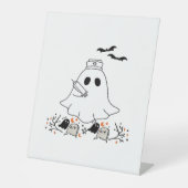 Nurse Ghost Niedlich Halloween Design Classic T - Sockelschild (Vorderseite)