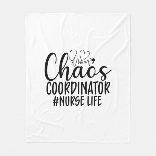 Nurse Gift Chaos Coordinator Nurse Life Fleecedecke (Vorderseite)