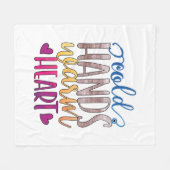 Nurse Gift | Cold Hands Varm Heart Fleecedecke (Vorderseite (Horizontal))
