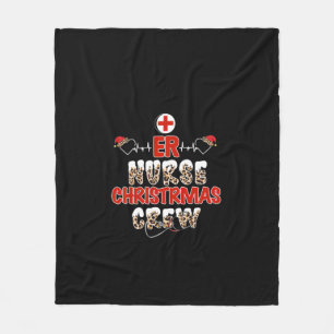 Nurse Gift Er Nurse Weihnachtsfeierliche Crew Fleecedecke