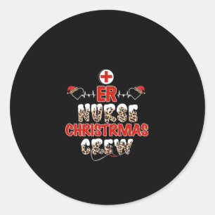 Nurse Gift Er Nurse Weihnachtsfeierliche Crew Runder Aufkleber