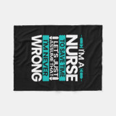 Nurse Gift | I Am A Nurse To Save Time Fleecedecke (Vorderseite (Horizontal))