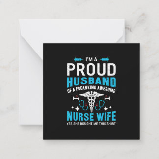 Nurse Gift | I Am A Proud Husband Mitteilungskarte