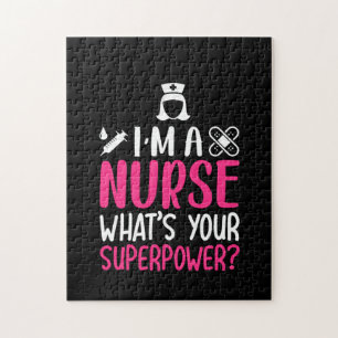 Nurse Gift I'm A Nurse What's Your Superpower Puzzle