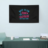 Nurse Gift | Keep Calm And Okay Not That Clam Banner (Messeveranstaltung)