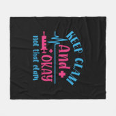 Nurse Gift | Keep Calm And Okay Not That Clam Fleecedecke (Vorderseite (Horizontal))