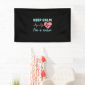 Nurse Gift | Keep Calm I Am A Nurse Banner (Insitu)