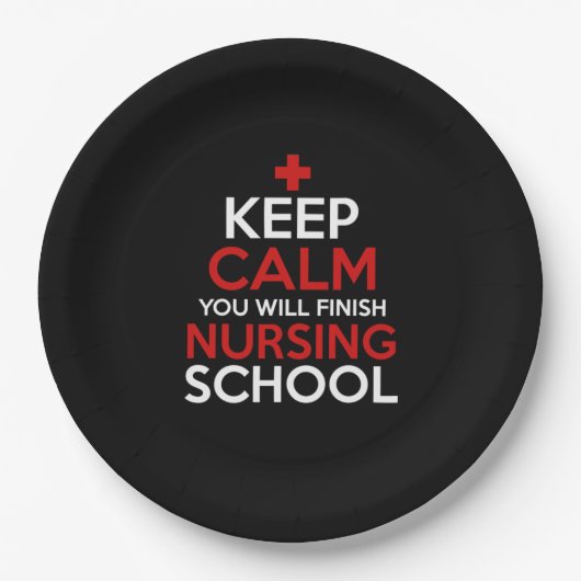 Nurse Gift | Keep Calm You Will Finish Pappteller (Vorderseite)